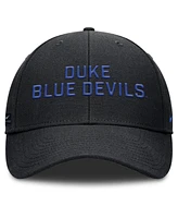 Nike Men's Black Duke Blue Devils Rise Practice Adjustable Hat