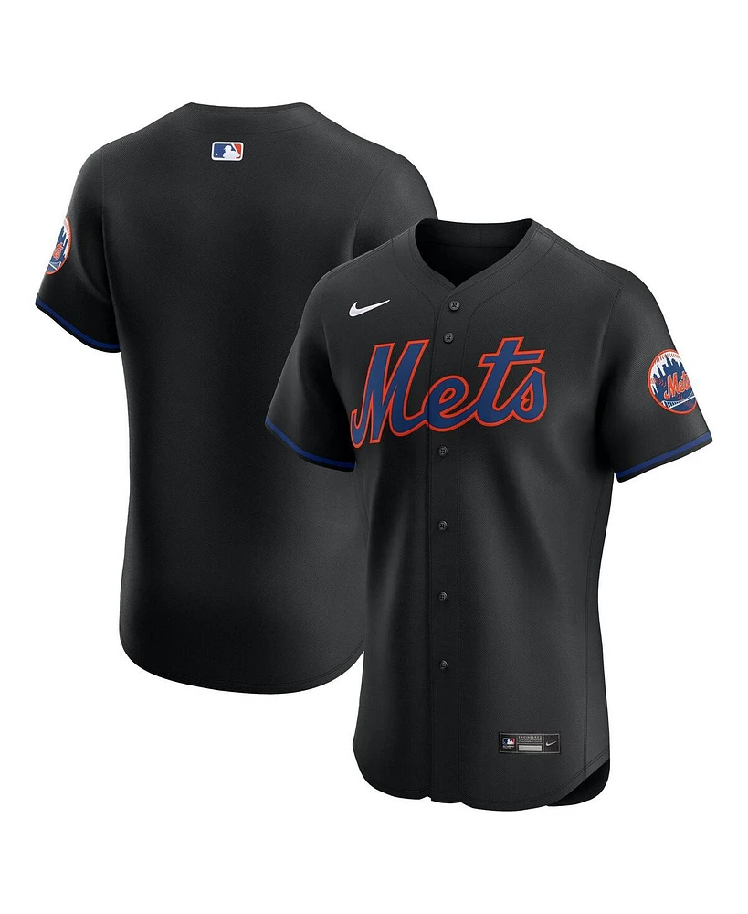 Nike Men's Black New York Mets Alternate Elite Jersey