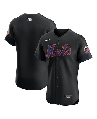Nike Men's Black New York Mets Alternate Elite Jersey