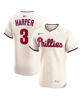 Nike Men's Bryce Harper Cream Philadelphia Phillies Alternate 2 Elite Jersey