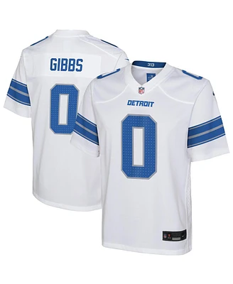 Nike Big Boys and Girls Jahmyr Gibbs White Detroit Lions Game Jersey