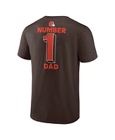 Logo Athletic Men's Brown Cleveland Browns 1 Dad Jersey T-Shirt
