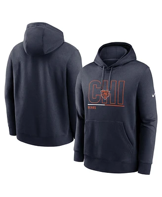 Nike Men's Navy Chicago Bears City Code Club Fleece Pullover Hoodie