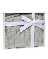 3 Stories Trading Baby Cable Knit Baby Cardigan with Beanie