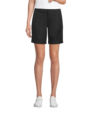 Lands' End School Uniform Women's Active Performance 9" Chino Shorts