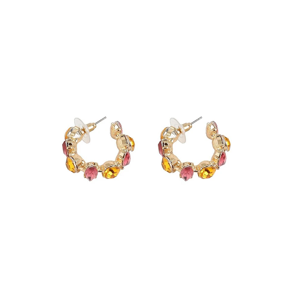 Sohi Stone Hoop Earrings
