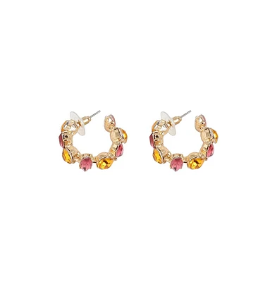 Sohi Stone Hoop Earrings