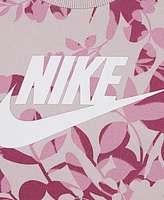 Nike Little Girls 2-Piece Floral Camo Sweatshirt and Leggings Set