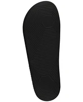A|X Armani Exchange Men's Logo Embossed Slip-On Slide Sandals