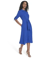 Calvin Klein Women's Short-Sleeve Midi Shirtdress