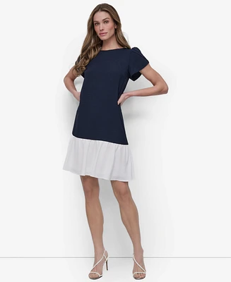 Dkny Women's Drop-Waist Tulip-Sleeve Dress