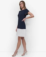 Dkny Women's Drop-Waist Tulip-Sleeve Dress