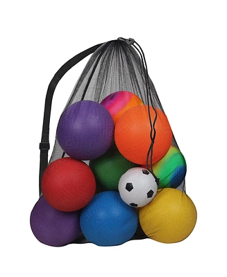 30" x 40" Extra-Large Mesh Sports Ball Drawstring Bag with Adjustable Shoulder Strap (Several Colors Available