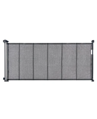 Slickblue Toddler Wide Mesh Retractable Gate Pets Use on Stairs and Doorways