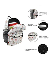 Disney Princess Characters All-Over Print 16” White Backpack for Girls