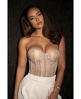Jluxlabel Limited Edition Rhinestone Crystal Corset