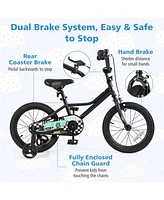 Inch Kids Bike with Removable Training Wheels for Aged 3-8 Years Old