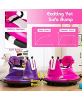 12V Kids Ride On Bumper Car with Remote Control Lights and Music