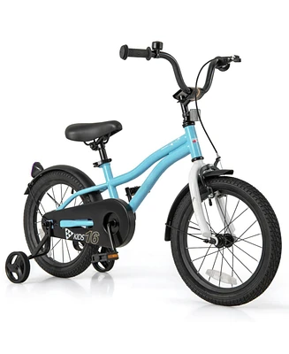 Kids Bike 16-Inch Children Training Bicycle with 2 Brake for 3-8 Years Old