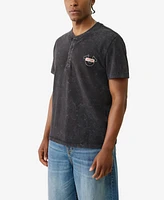 True Religion Men's Short Sleeve Pique Mineral Patch T-Shirt