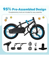 Kids Bike with Adjustable Handlebar and Saddle Blue
