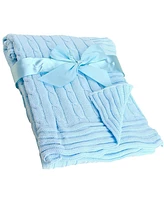 3 Stories Trading Baby Mode Signature Cable Knit Blanket Gift Set
