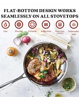 Alva Chef 11" Stainless Steel Frying Pan - Non-Toxic Pfas/Pfoa/Ptfe Free, Stay-Cool Handle - Induction Ready - Oven & Dishwasher Safe