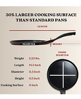 Alva Energy Ceramic Nonstick Griddle Pan, Non-Toxic Pfas, Pfoa, Ptfe Free, Pancake Pan Compatible with All Cooktops & Induction Safe - 11"