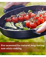 Alva Nori 11" Enameled Cast Iron Round Griddle Pan - Pfas/Pfoa/Ptfe Free
