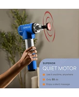 LifePro Sonic Lx Professional Percussion Massage Gun with Heat, 9 Speeds & 10 Attachments for Deep Tissue Relief