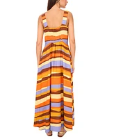 Vince Camuto Women's Striped Square-Neck Maxi Dress