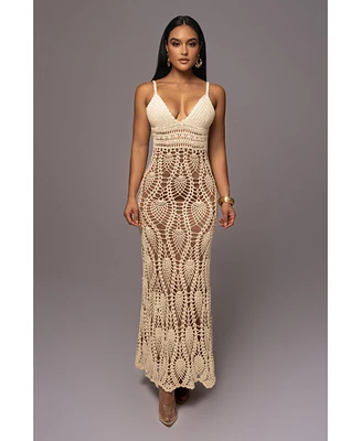 Jluxlabel Women's Great Escape Crochet Maxi Dress