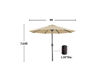 Casainc 9ft Outdoor Market Umbrella
