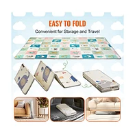 Slickblue Double-Sided Baby Play Mat Soft Crawling Floor Mat for Kids Activity and Tummy Time