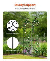 Slickblue 2 Pieces Rustproof Metal Garden Trellis for Strong Climbing Plant Support