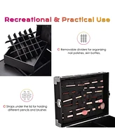 Byootique Aluminum Rolling Nail Table with 4 pcs Replacement Wheels Portable