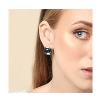 Sohi Geometric-Stone Stud Earrings