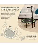 Lifepro JumpTrack 40" Rebounder Trampoline with Jump Counter – Silent Bungee – 225/350 lb Capacity – Low-Impact Home Exercise