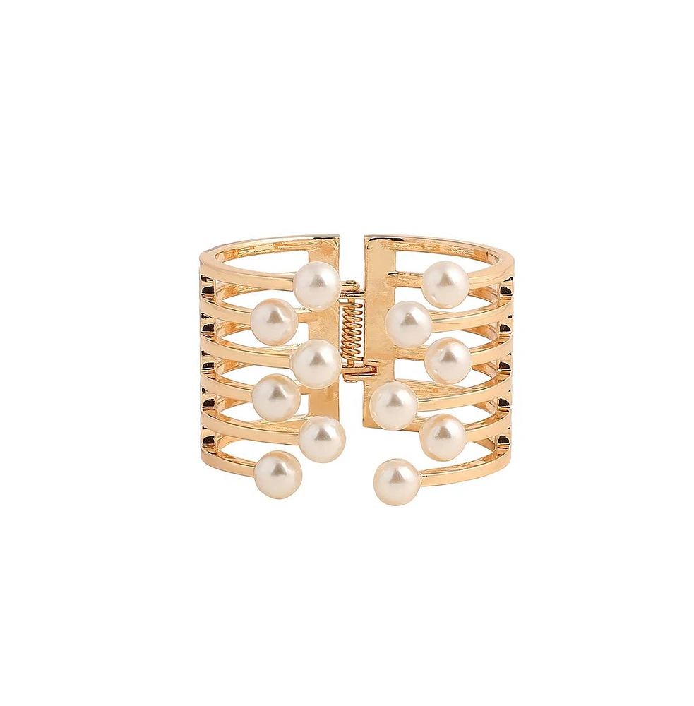 Sohi Ribbed-Pellet Cuff Bracelet