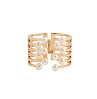 Sohi Ribbed-Pellet Cuff Bracelet