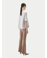 Gobi Cashmere Women's Box-Cut Cotton Silk Cashmere Blend T-Shirt
