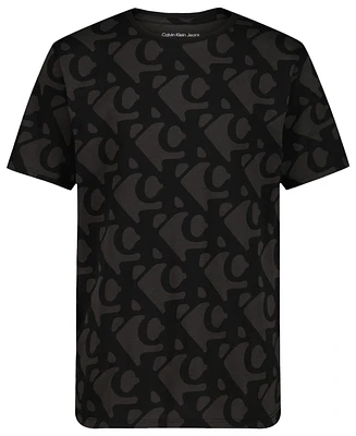 Calvin Klein Big Boys Stacked Short Sleeve T-Shirt