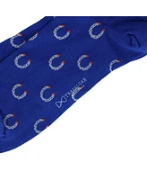 Trafalgar Men's Lucky Horseshoe Mid-Calf Pima Cotton Dress Novelty Sock (1 Pair)