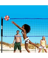Gse Games & Sports Expert Volleyball Net Set with Volleyball, Aluminum Poles, Winch System, Pump, and Carrying Bag (Recreational)