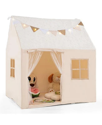 Slickblue Kids Play Tent Large Playhouse with Glow in the Dark Stars and Mat
