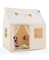 Slickblue Kids Play Tent Large Playhouse with Glow in the Dark Stars and Mat