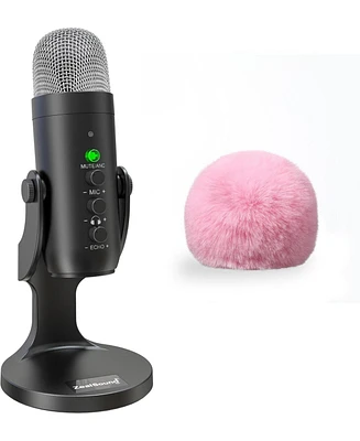 ZealSound Wireless Microphone K66DG-us and D65P Microphone Furry Windscreen