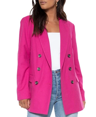 blue revival Women's Boyfriend Blazer