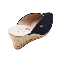 Truja Suede Espadrille Mule Wedges