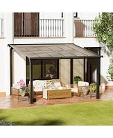 Mondawe 10 x 12 Ft Lean to Gazebo, Outdoor Pergola on Clearance for Patios